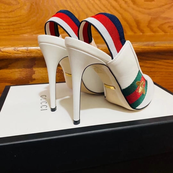 Gucci Calfskin Web Heels - Picture 6 of 11